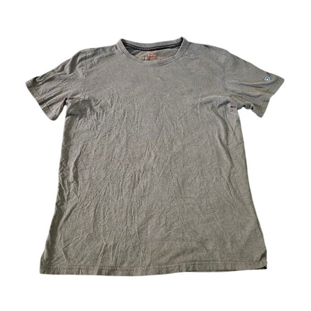 Kuhl Wildfibre Mens Large Green Organic Cotton Short Sleeve T-Shirt Hiking Tee